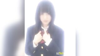 Hot Asian schoolgirl masturbates alone in her uniform
