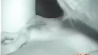 The guy licked the pussy of his sleeping hairy Asian step-sister