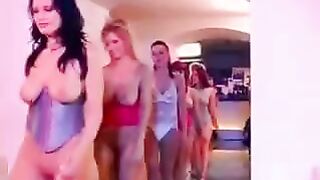 Gangbang with a girl who has big and natural boobs