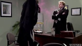 The boss hard fucked his secretary in the office