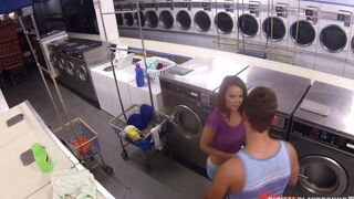 A lucky guy fucked pretty Dillion Harper in the laundry room
