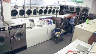 A lucky guy fucked pretty Dillion Harper in the laundry room