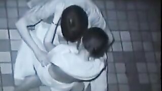 He lowered his pants and began to fuck his girlfriend hard