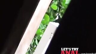 Redhead with cute bouncy tits fucks on camera