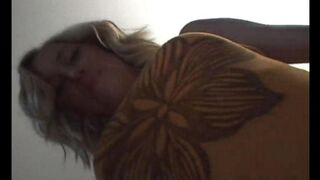 First creamy scene for the young blonde teen with natural tits Ellie Louise