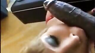 I saw a supple girl who was touched by three large dicks