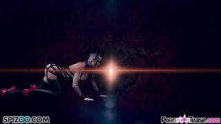 A hot woman in a leather suit Christy Mack masturbates herself