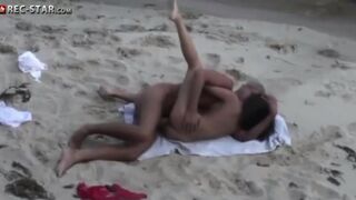 Real hidden shooting on the beach with a twist of public exposure