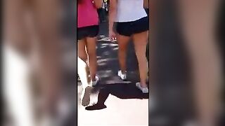 A student's stunning rear view was filmed secretly in her room