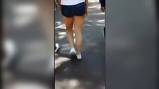 A student's stunning rear view was filmed secretly in her room