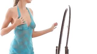 Hot erotic moves in front of the mirror