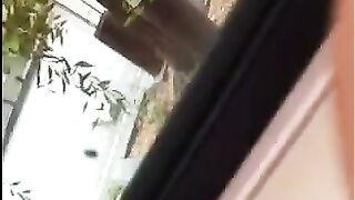 The guy just could not restrain himself and began to masturbate in the street