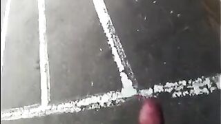 The guy just could not restrain himself and began to masturbate in the street