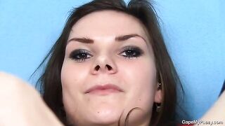 The girl came to porn casting in stockings and panties