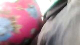A man rubs his dick on the riser through the pants of women on a bus