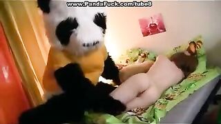Plush Mishka got fucked by his sexy mistress