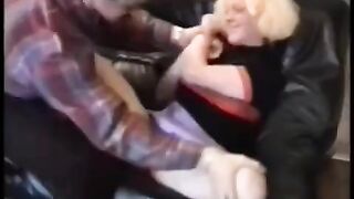 A chick is having fun with her boyfriend on the couch in POV style