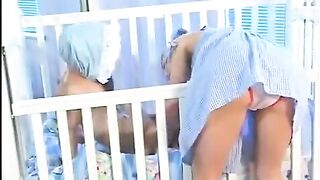 A little man fucks a hot babysitter with small natural tits