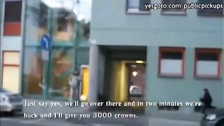 My friend led a girl to a stranger and she started to make blowjob