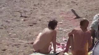 Bunch of girls have fun in the sea naked