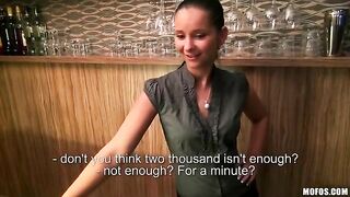 A hot girl is fucking with her boss in the bar
