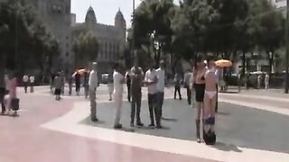 A group of young people fucked publicly on camera