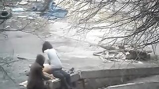 The guy was photographed while having sex with a girl on the street