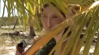 The couple has sex right on the beach coast