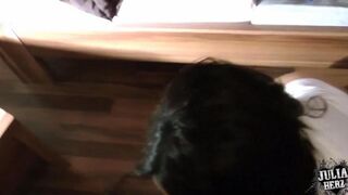 A beautiful brunette with stockings fucks your beloved in POV style