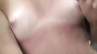 Young brunette girl fucks on her ass for the first time at casting