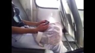 A man got his cock out and started jerking in front of a pretty girl
