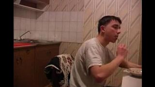 The mom was raped in the kitchen, it looks like incest but it's not