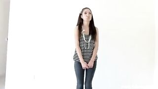 A young and beautiful girl is having sex for the first time ever