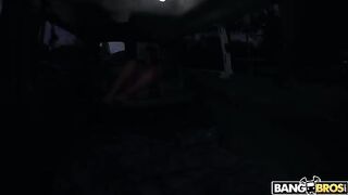 Big tit brunette pornstar Piceper gets fucked in the car