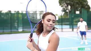 She was practicing with her boyfriend, and then they started to fuck