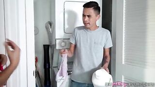 Hahaha… You’re sniffing my panties pervert! Come smell them!