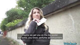 Blonde French teacher gets her pussy fucked for money