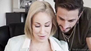 Girl is over worked and needs sex in the office