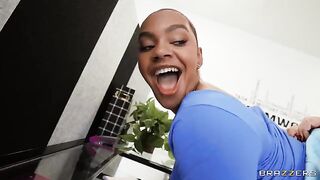 The girl is shadowing her friend at work and gets fucked