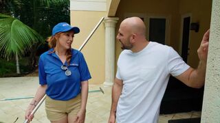 My pool girl is a hot MILF with a nice ass
