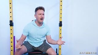 The lucky guy fucked gym slut with big tits in the locker room