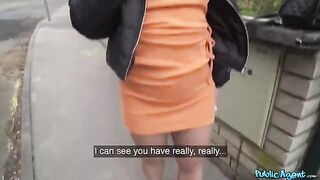 Italian brunette loses phone, gets fucked on the street