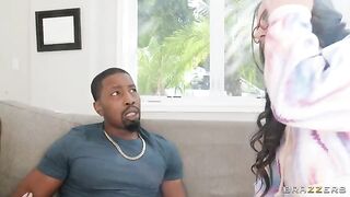 A cute girl is having fun with her girlfriend