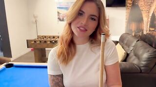 A man played pool and fucked a girl after losing a bet