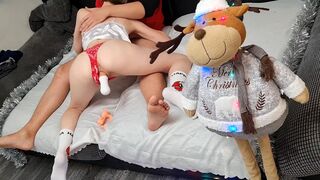 A girl shows her husband that she wants a threesome with a man, but with a toy first