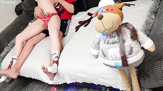 A girl shows her husband that she wants a threesome with a man, but with a toy first