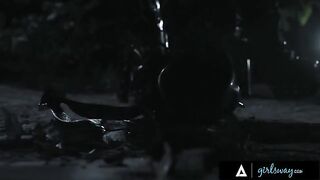 Thirsty Huntress Bangs Big-Titted MILFs in the Desert