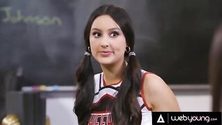 Cheerleader Eliza Ibarra gets wild with Kendra Spade and Vanna Bardot during detention