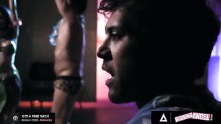 The dancer got fucked hard by a huge dick at the local bar