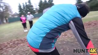 Cuckold adventure with a chubby hunt for money